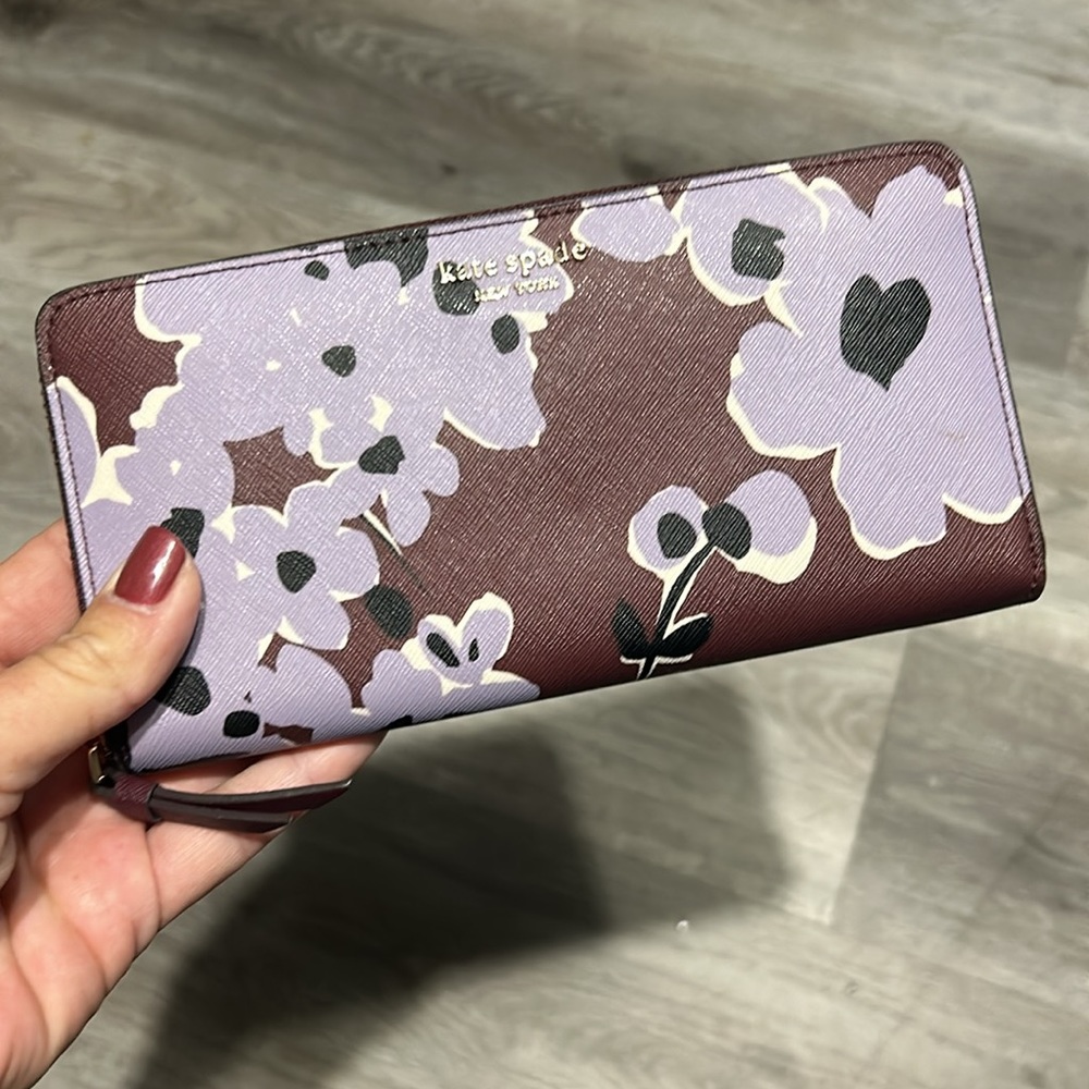 Kate spade large zip around wallet